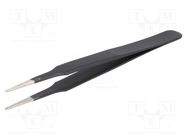 Tweezers; Tipwidth: 2mm; Blade tip shape: rounded; ESD; 17g 