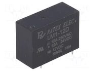 Relay: electromagnetic; SPDT; Ucoil: 12VDC; Icontacts max: 12A Recoy/RAYEX ELECTRONICS