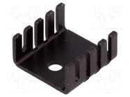 Heatsink: moulded; TO220; black; L: 19mm; W: 19mm; H: 9.5mm; aluminium STONECOLD