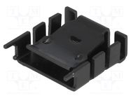 Heatsink: moulded; TO220; black; L: 25mm; W: 25mm; H: 9.5mm; 16.6K/W STONECOLD