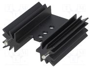 Heatsink: extruded; TO220; black; L: 38.1mm; 10.8K/W; aluminium STONECOLD