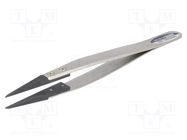 Tweezers; Tipwidth: 0.5mm; Blade tip shape: sharp; Blades: narrow 