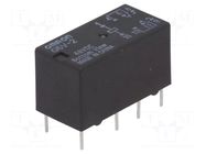 Relay: electromagnetic; DPDT; Ucoil: 48VDC; Icontacts max: 2A; PCB OMRON Electronic Components