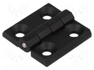 Hinge; Width: 30mm; zinc and aluminium alloy; black; H: 30mm ELESA+GANTER