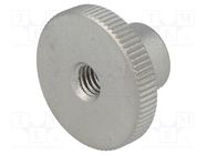 Knob; Ø: 20mm; Int.thread: M5; H: 11.5mm; stainless steel; DIN 466 ELESA+GANTER