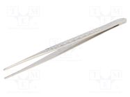 Tweezers; 160mm; Blades: elongated; Blade tip shape: rounded 