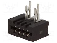 Connector: FFC/FPC; angled 90°; PIN: 4; Non-ZIF; THT; tinned; 20mΩ 