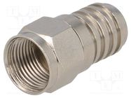 Connector: F; plug; male; straight; RG59; 6mm; crimped; for cable 