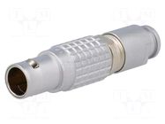 Connector: circular; 1B; plug; male; PIN: 4; soldering; for cable LEMO