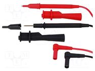 Test leads; Urated: 1kV; Inom: 10A; red and black 