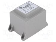 Transformer: encapsulated; 45VA; 230VAC; 9V; 5A; PCB; IP00; A: 63.6mm INDEL