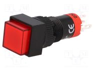 Switch: push-button; Pos: 2; SPDT; 0.5A/250VAC; 1A/24VDC; ON-(ON) ONPOW