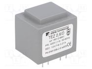 Transformer: encapsulated; 2.5VA; 400VAC; 12V; 208.3mA; PCB; IP00 BREVE TUFVASSONS