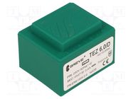 Transformer: encapsulated; 6VA; 230VAC; 15V; 400mA; PCB; IP00; TEZ 