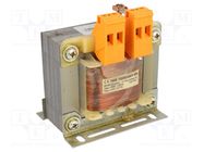 Transformer: mains; 100VA; 400VAC; 24V; Leads: terminal block; IP00 INDEL