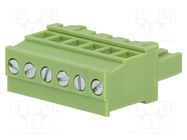 Pluggable terminal block; 5mm; ways: 6; angled 90°; plug; female XINYA