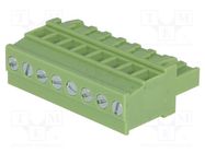 Pluggable terminal block; 5mm; ways: 8; angled 90°; plug; female XINYA