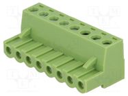 Pluggable terminal block; 5mm; ways: 8; straight; plug; female 