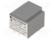 Transformer: encapsulated; 0.5VA; 230VAC; 10.5V; 47.6mA; PCB; IP00 BREVE TUFVASSONS