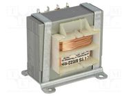 Transformer: mains; 8VA; 230VAC; 6V; 6V; 650mA; 650mA; Leads: for PCB INDEL