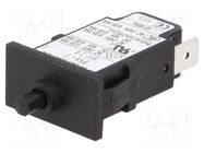 Circuit breaker; Urated: 240VAC; 48VDC; 2A; SPST; Poles: 1; SNAP-IN 