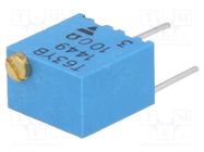 Potentiometer: mounting; multiturn; 100Ω; 250mW; ±10%; linear; THT VISHAY