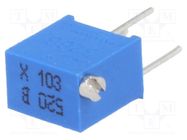 Potentiometer: mounting; multiturn; 10kΩ; 250mW; ±10%; linear; THT SR PASSIVES