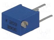 Potentiometer: mounting; multiturn; 20kΩ; 250mW; ±10%; linear; THT SR PASSIVES