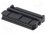 Connector: IDC; plug; female; PIN: 24; with cable clamp; IDC; 1.27mm AMPHENOL COMMUNICATIONS SOLUTIONS