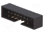 Connector: IDC; socket; male; PIN: 14; straight; THT; 2mm; 2x7; black AMPHENOL COMMUNICATIONS SOLUTIONS