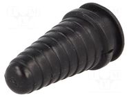 Grommet; stepped; PVC; black; Øcable: 5÷9mm; t: 3mm ESSENTRA