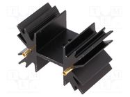 Heatsink: extruded; SOT32,TO220,TO3P; black; L: 25.4mm; 7.8K/W FISCHER ELEKTRONIK