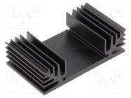 Heatsink: extruded; TO3; black; L: 37.5mm; W: 65mm; H: 18mm; 6K/W FISCHER ELEKTRONIK