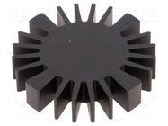 Heatsink; LED; Ø: 50mm; H: 10mm; 2.3K/W; black FISCHER ELEKTRONIK