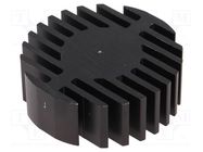 Heatsink; LED; Ø: 60mm; H: 20mm; black FISCHER ELEKTRONIK