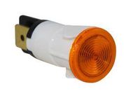 NEON INDICATOR, ORANGE, 12MM, DOME, 250V