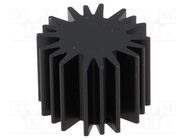 Heatsink; LED; Ø: 20mm; H: 15mm; 6.3K/W; black FISCHER ELEKTRONIK