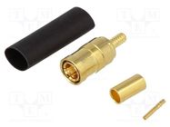 Connector: SMB; plug; female; straight; 50Ω; crimped; for cable 