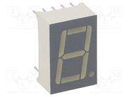 Display: LED; 7-segment; 14.22mm; 0.56"; No.char: 1; green; cathode KINGBRIGHT ELECTRONIC