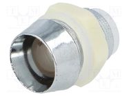 LED holder; 8mm; chromium; ABS; concave; L2: 11.5mm HEBEI