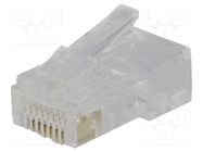 Connector: RJ45; plug; PIN: 8; Layout: 8p8c; for cable; IDC,crimped NINIGI