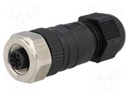 Connector: M12; plug; PIN: 5; female; A code-DeviceNet / CANopen LUMBERG AUTOMATION