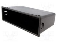 Radio box; 2 ISO; black; 58x188mm PER.PIC.