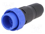 Connector: circular; plug; male; PIN: 10; w/o contacts; for cable BULGIN