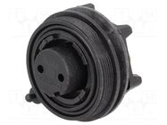 Connector: circular; socket; female; PIN: 2; 12A; 250V; IP68; UL94V-0 BULGIN