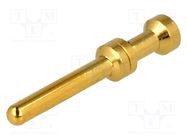 Contact; male; copper alloy; gold-plated; 1mm2; 18AWG; Han E® HMC HARTING