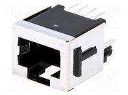 Connector: RJ45; socket; PIN: 8; with panel stop blockade; THT TE Connectivity