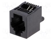 Connector: RJ14; socket; PIN: 4; Layout: 6p4c; THT; straight; 16.51mm TE Connectivity