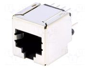 Connector: RJ45; socket; PIN: 8; Cat: 5; shielded; 8p8c; Press-Fit TE Connectivity