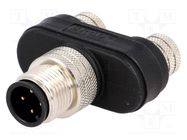 Adapter; M12-M8,M12 male,M8 female x2; IP68; Y; 60V; 3A MOLEX